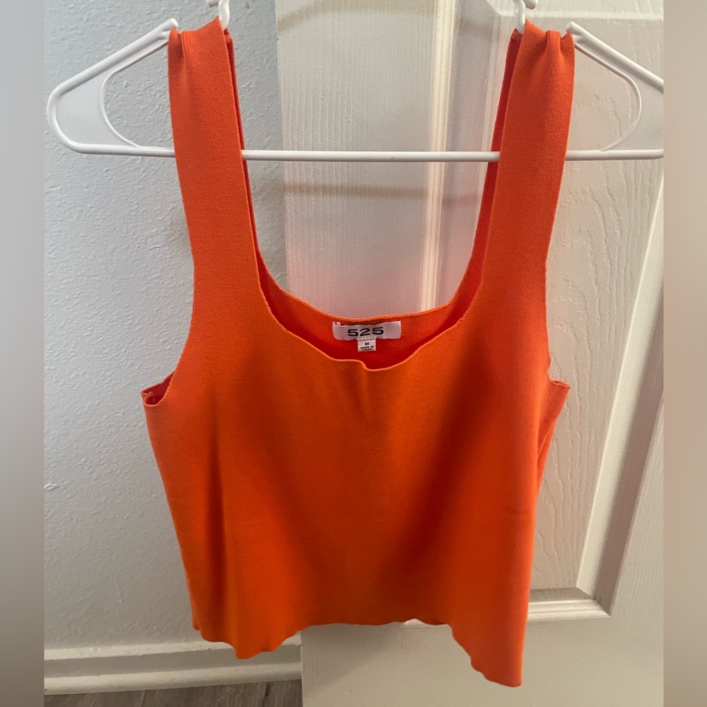Orange Cropped Tank